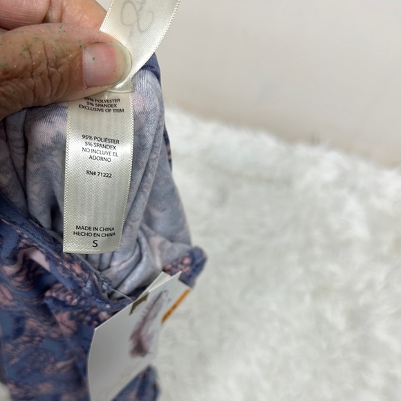 Jessica Simpson Pink and Blue Tank Top with Butterfly Pattern super soft - Picture 5 of 6